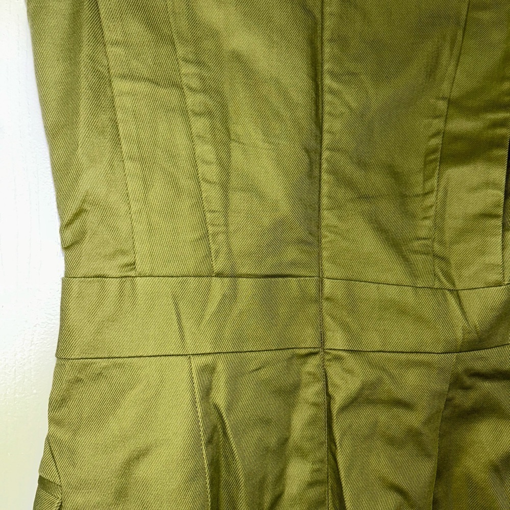 NWOT G.I.L.I Olive military style dress - Picture 6 of 7